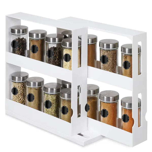 Swivel Cabinet Organizer, Revolving Kitchen Rack for Spices & Condiments