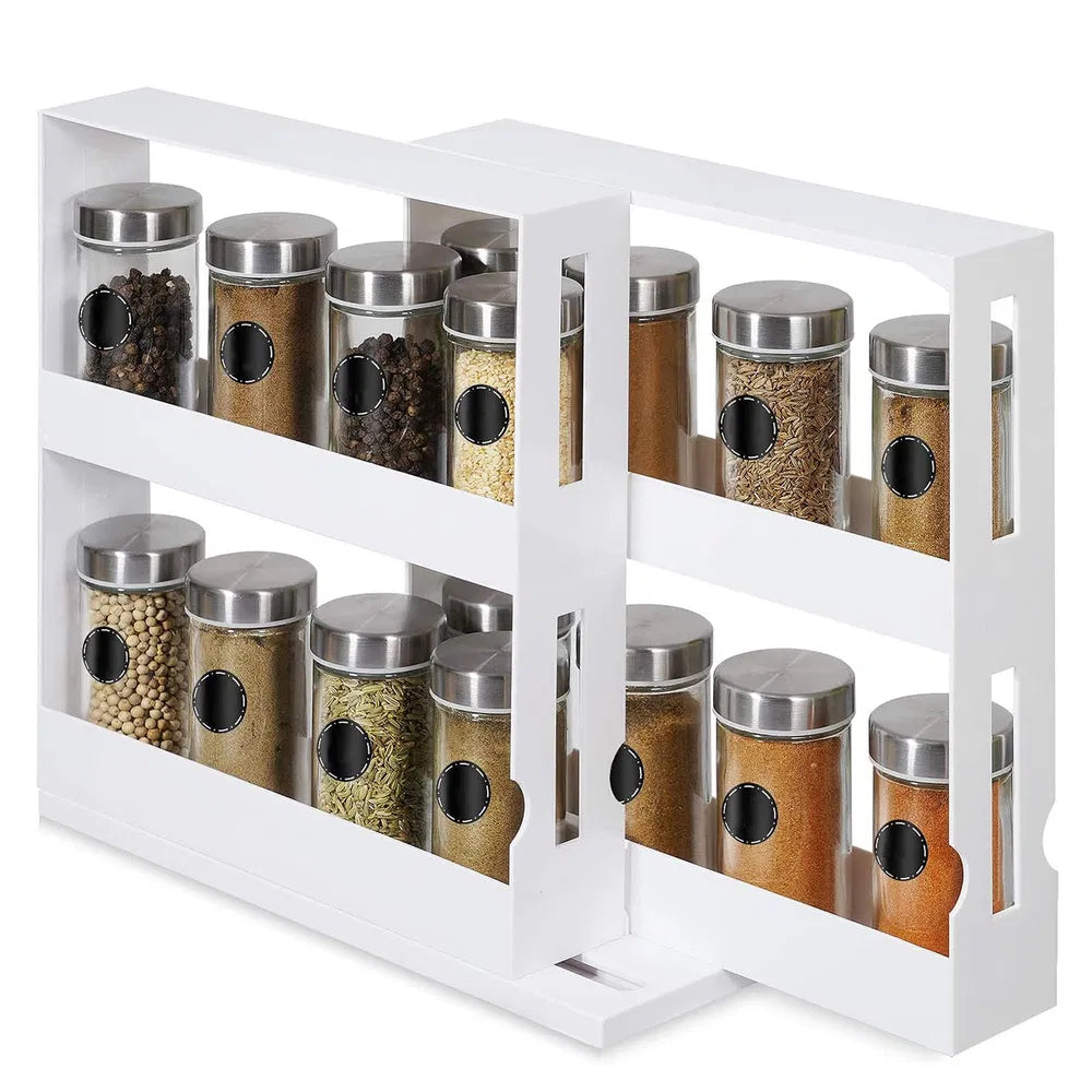 Swivel Cabinet Organizer, Revolving Kitchen Rack for Spices & Condiments