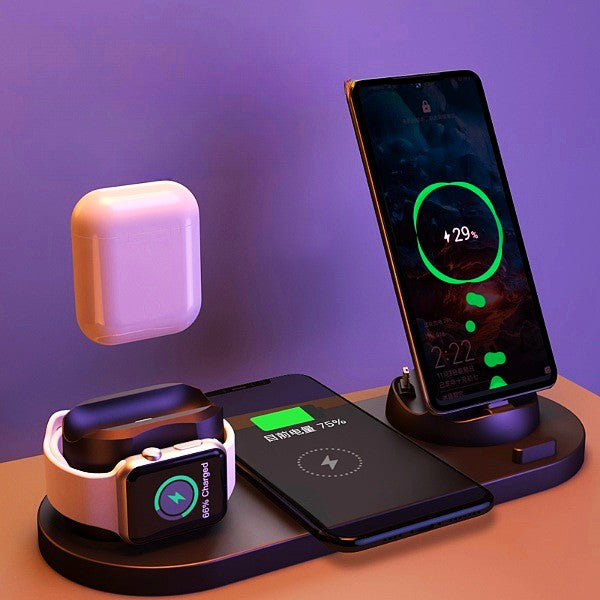 6-in-1 Wireless Charging Station for Phone, Watch & Earbuds