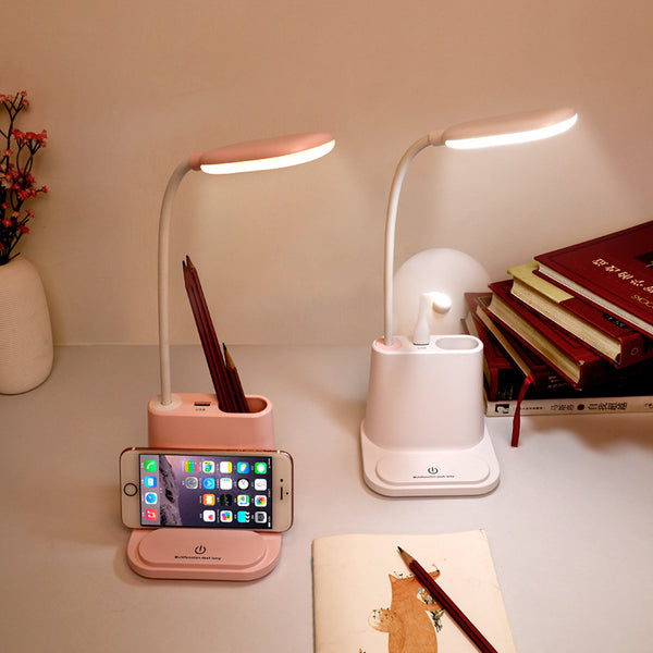LED Rechargeable USB Desk Lamp Phone Stand