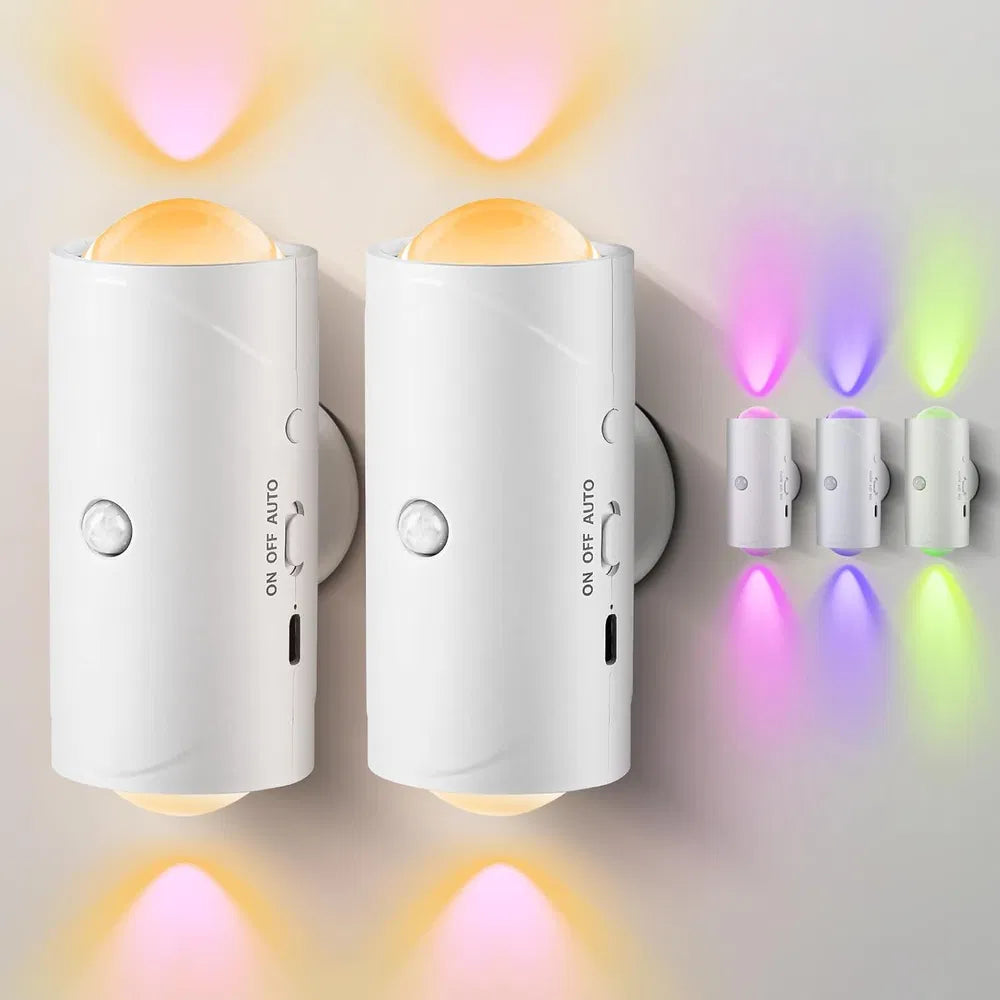 Motion Sensor LED Night Light, Rechargeable & Magnetic, 7 Colors