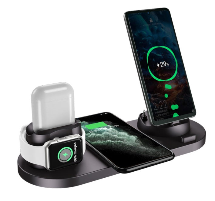 6-in-1 Wireless Charging Station for Phone, Watch & Earbuds