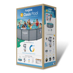 15FT Round Above Ground Swimming Pool with Metal Frame, Filter Pump & Ladder – Family Outdoor Pool